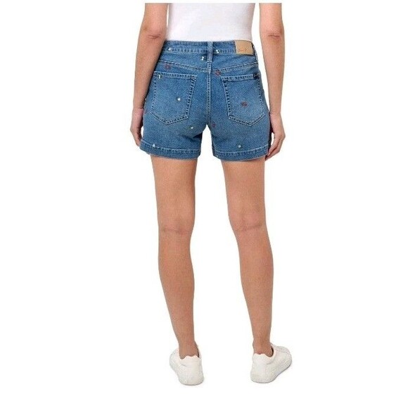 Seven7 Shorts Women’s  Blue Denim Weekend Short Embroidered Floral Sizes 4 - Picture 10 of 10